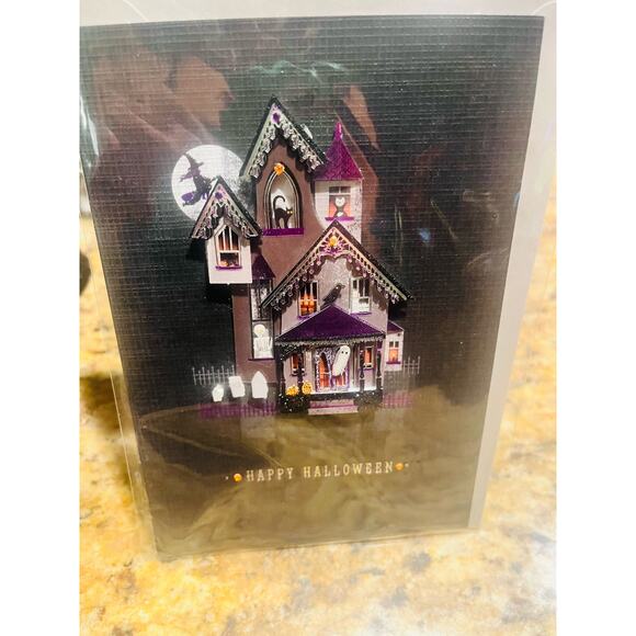 Happy Halloween signature Hallmark Haunted House Greeting card - Picture 4 of 5